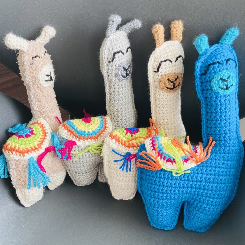 Handmade Crochet Llama Plush 12” Colorful Soft Toy Choose Your Color!
